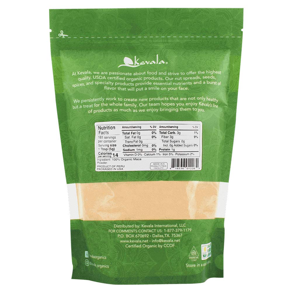 Organic Maca Root Powder - Raw Peruvian Maca Powder 2 lb (32 oz) - Gluten Free, Vegan, Kosher - Energy Boost & Hormone Balance for Smoothies & Baking