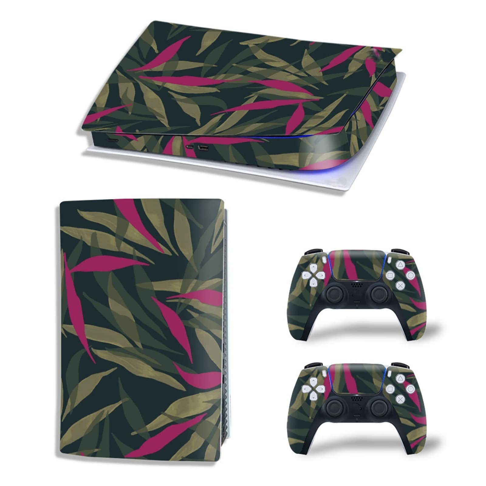 LEEWEE Anime Vinyl Skin Stickers for PS5 Digital Edition Console & 2 Controllers - Bubble-Free, Durable, Scratch-Resistant Wrap (Design 65950) - Perfect for Gaming Setups & Anime Decor