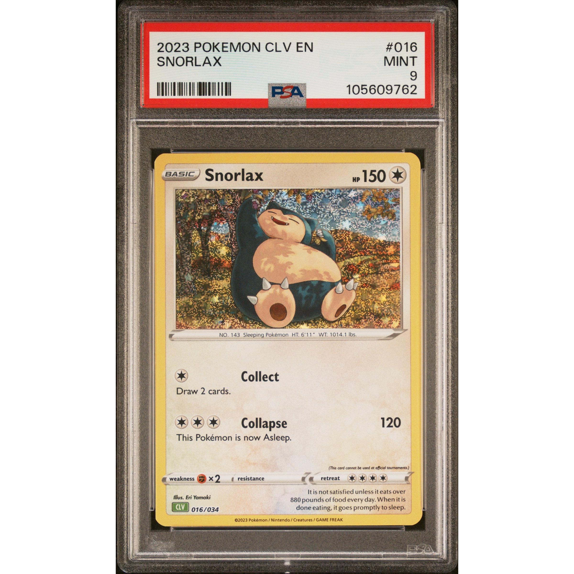 2023 Pokemon Classic Collection Snorlax 016/034 PSA 9 Graded Card - Rare Collectible for Trading Card Game Enthusiasts & Perfect Gift for Pokemon Fans