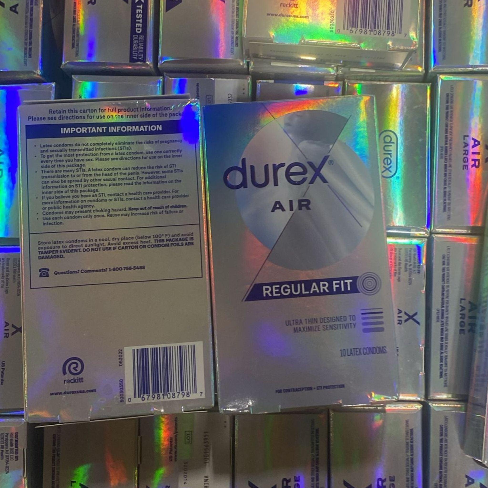 Durex Air Mix Condoms - Regular Fit & Wide Fit (50 Pack) - Ultra Thin for Enhanced Sensitivity - Perfect for Couples & Safe Intimacy