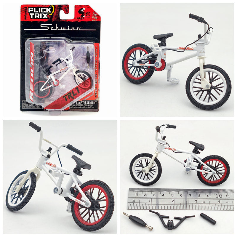 Premium FLICK TRIX Miniature BMX Finger Bike - Diecast Metal DeathTrap Bicycle Toy for Kids & Adults - Perfect for Office Desk, Stress Relief & Collectible Gift
