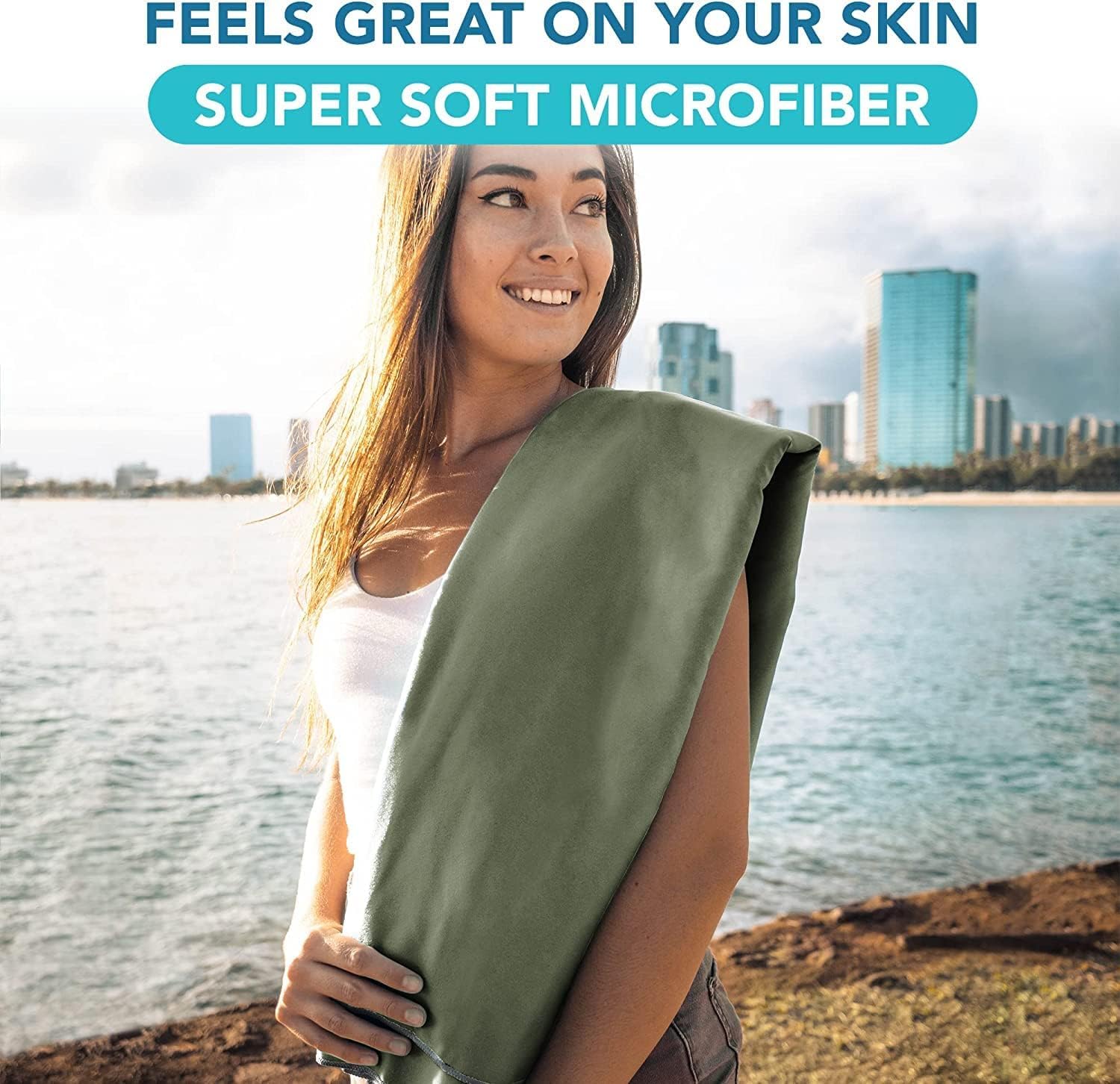 Youphoria Microfiber Travel Towel - Ultra Lightweight & Fast Drying Quick Dry Towel for Camping, Beach, Backpacking, Hiking, Gym & Yoga | Perfect for Outdoor Adventures & Travel Essentials
