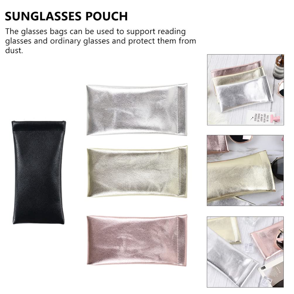 4-Piece Glasses Storage Bag Set - Eyewear Organizer Pouch for Sunglasses & Eyeglasses - Travel, Home & Office Accessories