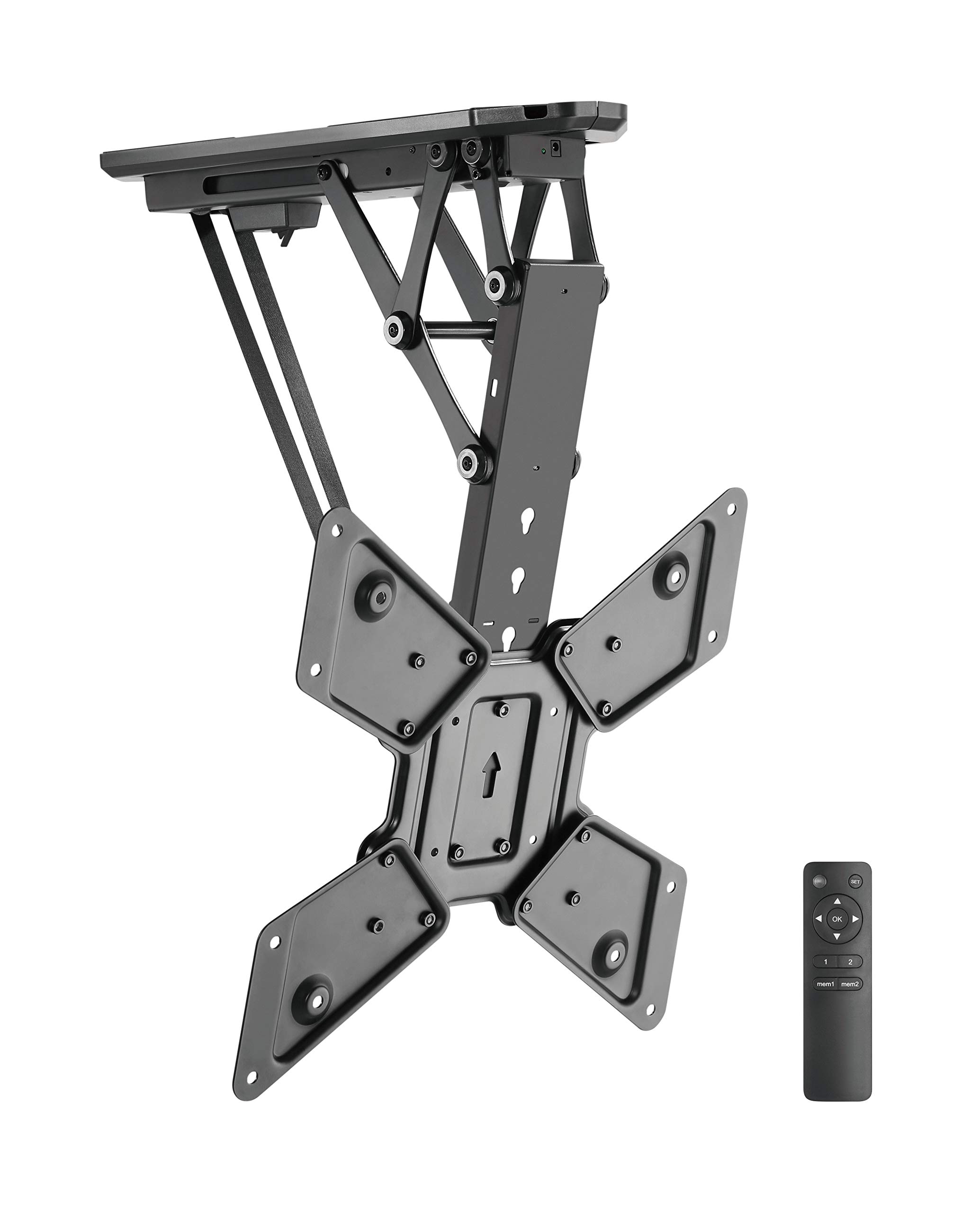 TechOrbits Motorized TV Mount - Electric Ceiling TV Bracket for 23