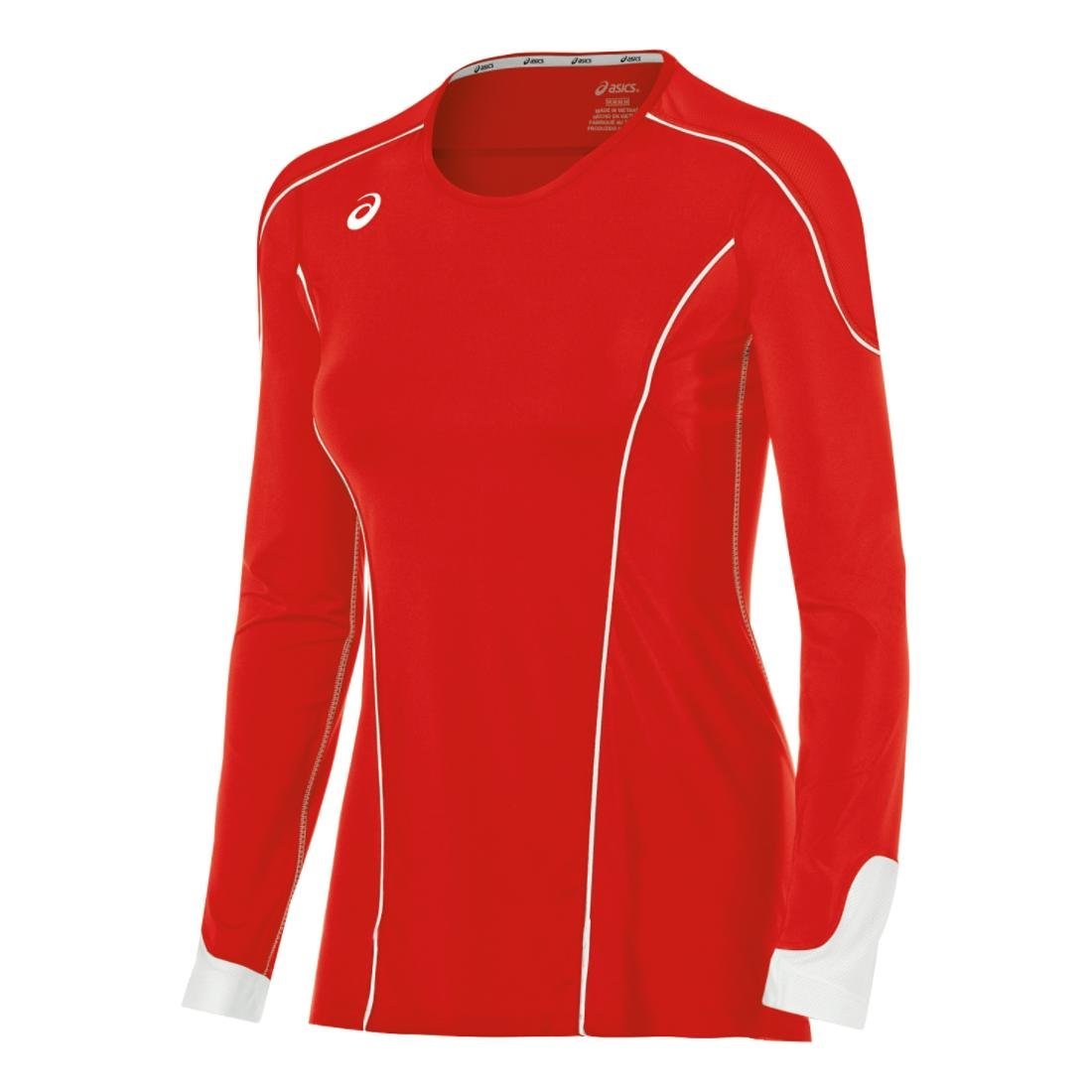 ASICS Women's Domain II Jersey - Breathable Running Shirt, Red/White, XX-Large - Perfect for Marathon Training & Outdoor Sports