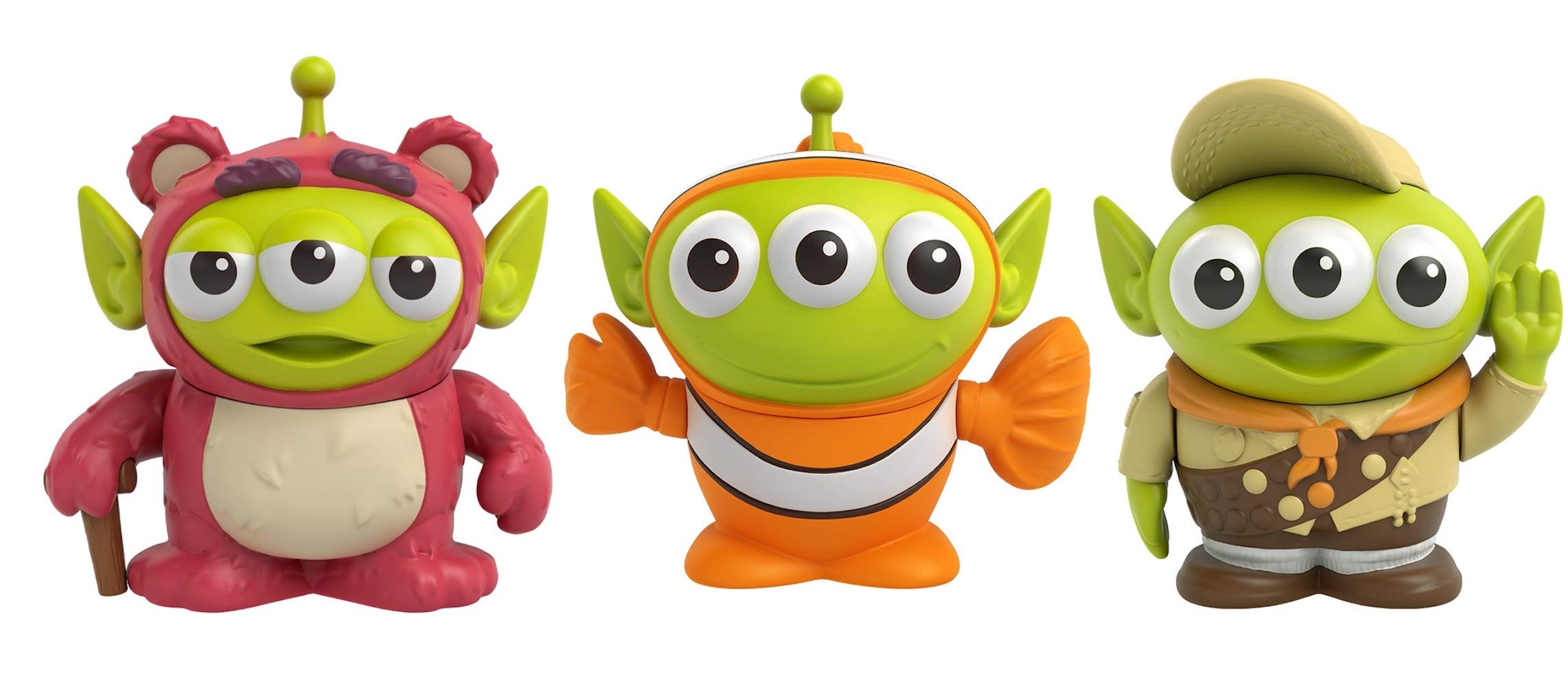 Mattel Disney Pixar 3-Pack Character Figures - Alien, Lotso, Nemo & Russell in Pizza Box | Toy Story, Finding Nemo & Up Movie Collectible Toys for Kids Ages 6+ | Perfect for Playtime, Display & Gift Giving
