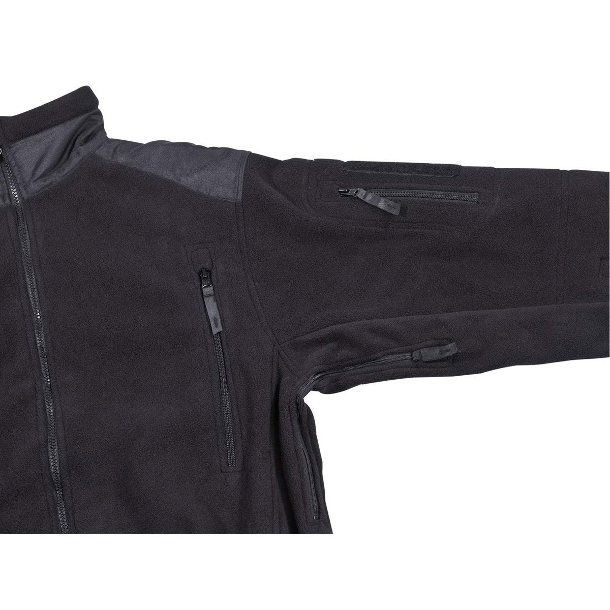 Men's Heavy Strike Fleece Jacket - Warm Winter Fleece Jacket for Men, Windproof & Cozy Outdoor Jacket (Black) - Perfect for Hiking, Camping & Cold Weather Activities