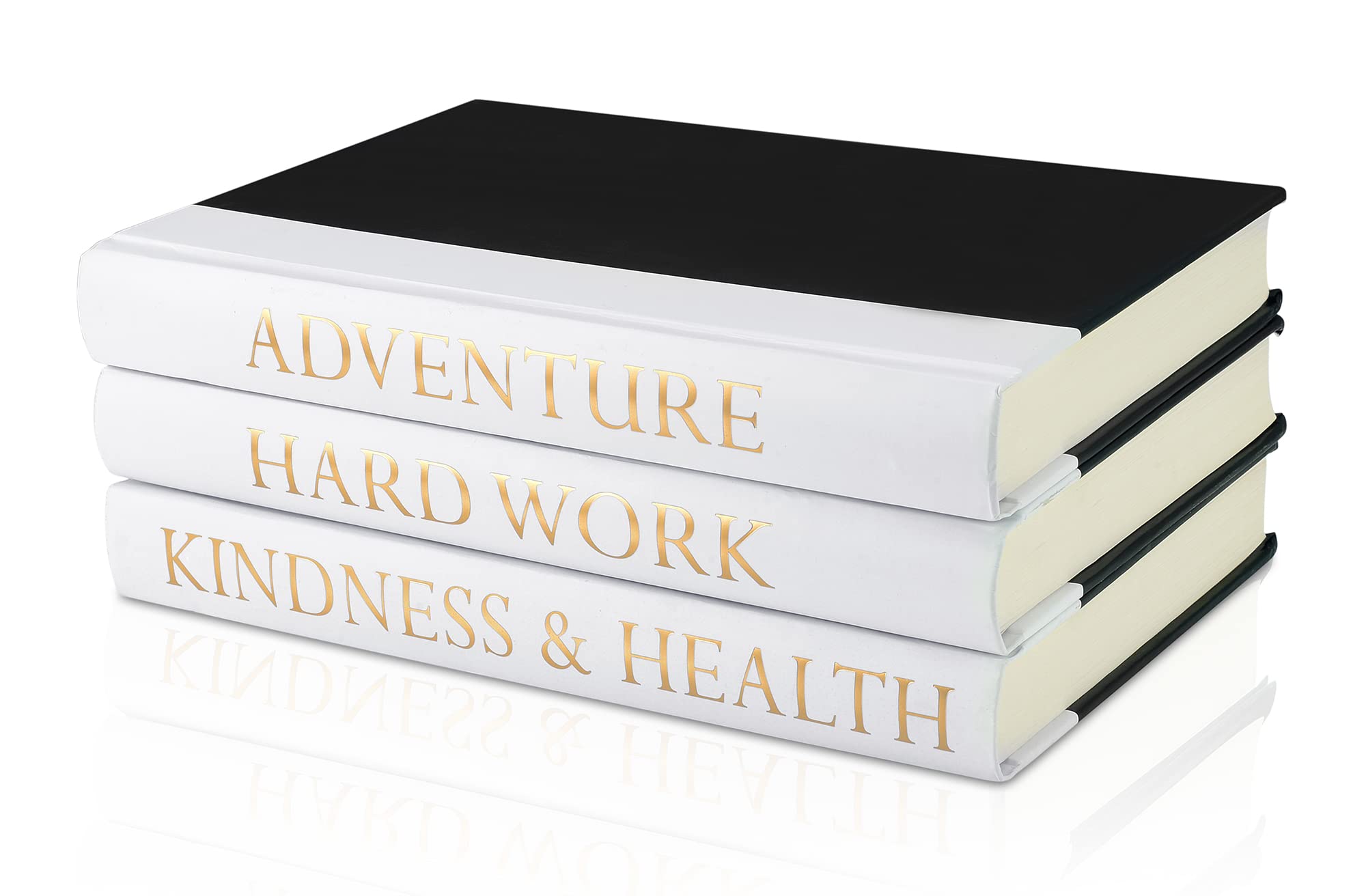 3-Piece Hardcover Inspirational Decor Book Set - Black & White Home Decor Books with Fashion Quotes - Coffee Table & Shelf Display Books for Living Room, Office & Gift Ideas