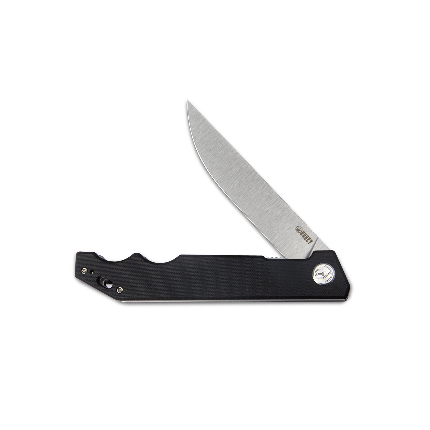 Pylades Liner Lock Flipper Folding Pocket Knife - Black G10 Handle, 4.65