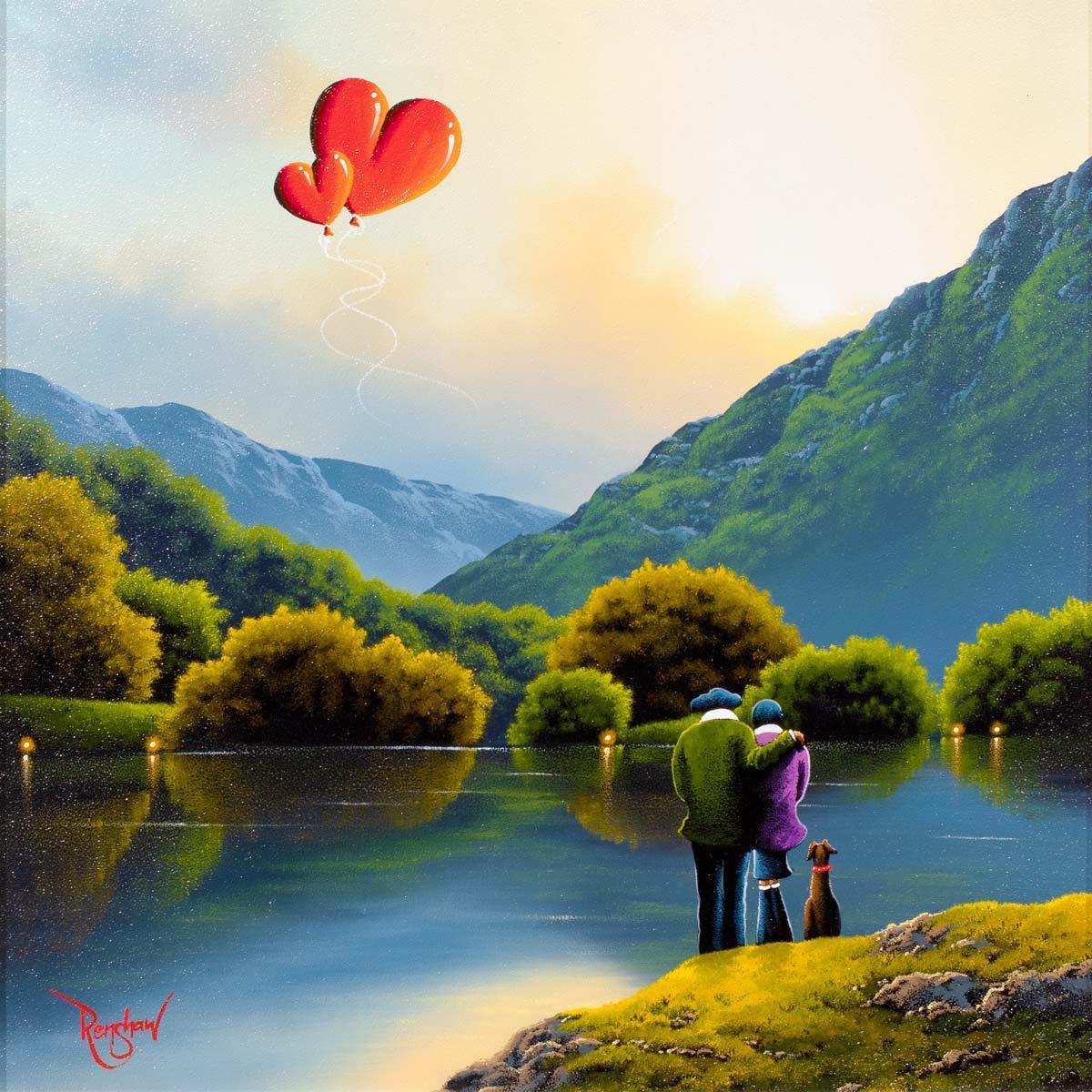 Original 'A Love That Flies' Romantic Wall Art - Perfect for Bedroom Decor, Wedding Gifts & Couples Home Decor