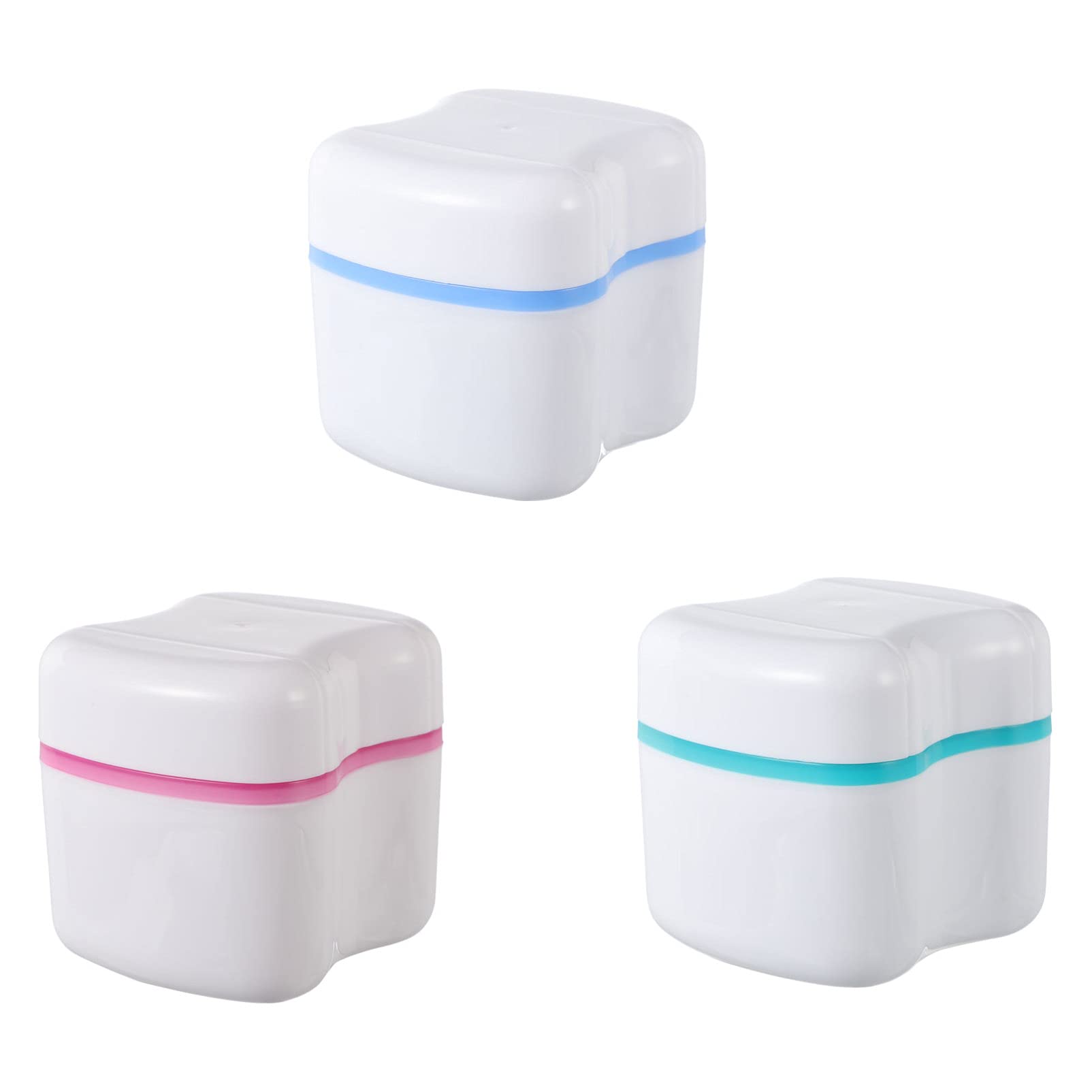 3-Piece Pink Plastic False Eyelash Holder Box Set - Organize & Store Eyelash Extensions, Makeup Accessories - Perfect for Salons, Travel & Home Use