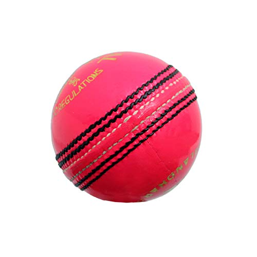 CW Special Test Pink Leather Cricket Balls - Pack of 6 | Hard Match Practice Balls for Professional Training & Outdoor Games