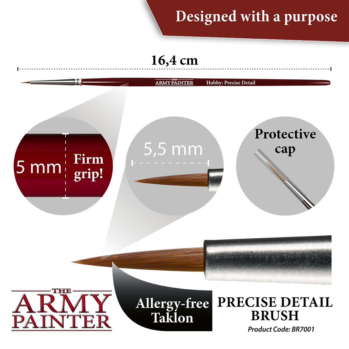 Professional Hobby Brush Set for Miniature Painting - Ultra Fine Detail Art Brushes for Model Kits, Warhammer, Gundam - Perfect for Acrylic & Oil Painting, DIY Crafts, Cosplay Makeup