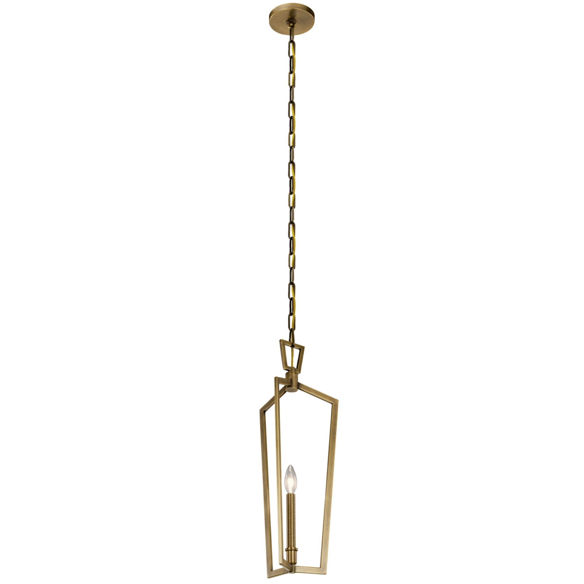 Abbotswell 10 Inch Modern Pendant Light with Natural Brass Finish - Perfect for Kitchen Island, Dining Room, or Bedroom Lighting