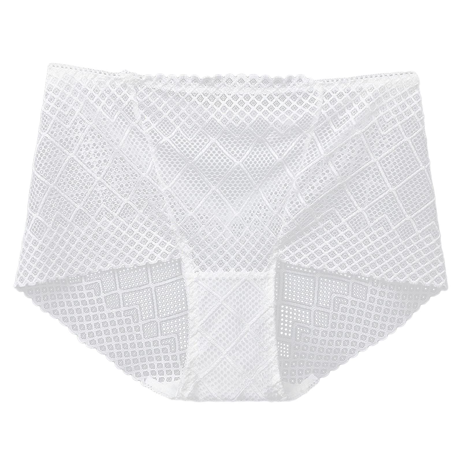 Sexy Hollow Lace-up Panties for Women - Breathable Crochet Lace Underwear in White (XL) - Perfect for Valentine's Day, Bridal Lingerie & Romantic Occasions