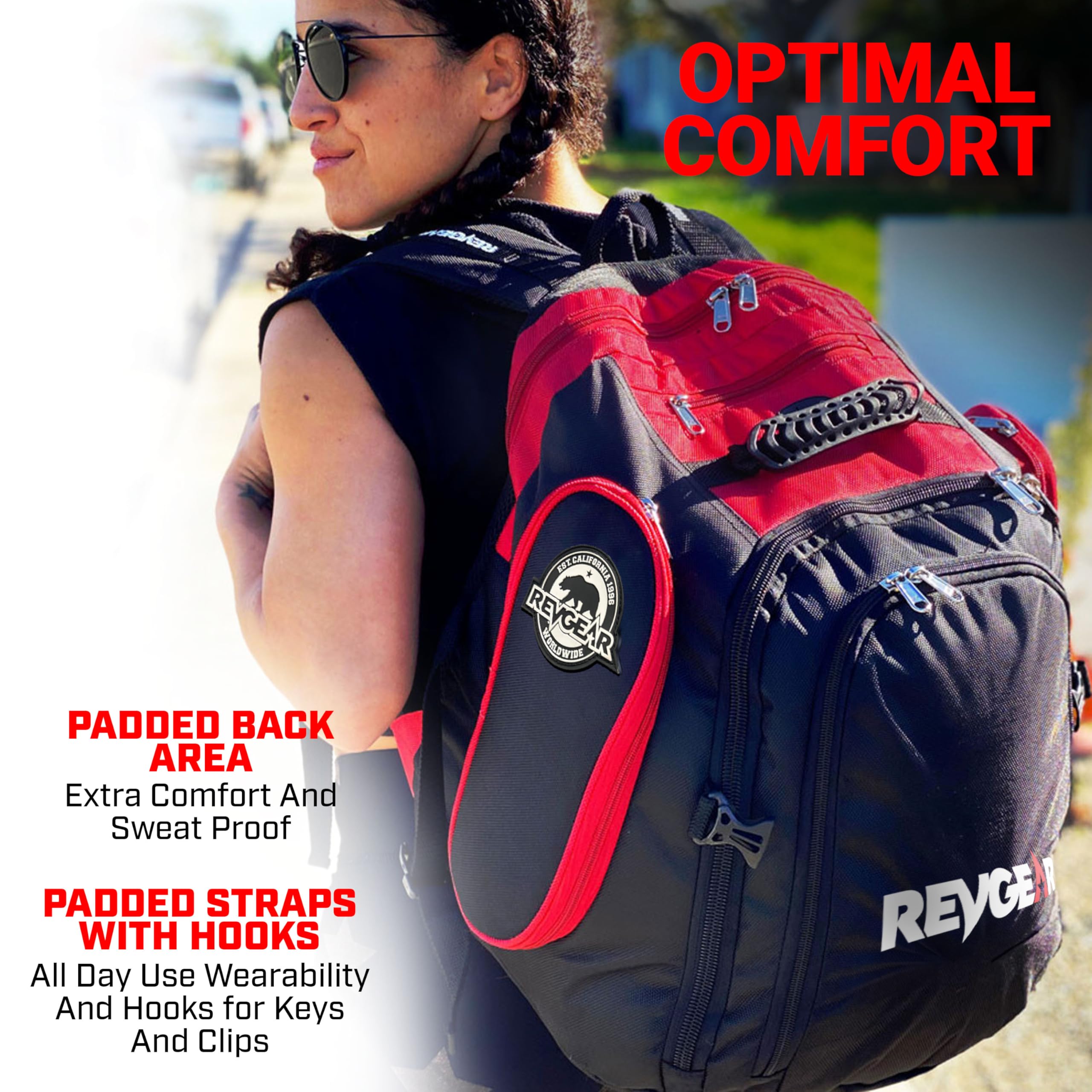 Revgear Gym Backpack for MMA, Boxing, Muay Thai & BJJ - Multi-Compartment Training Bag with Travel Locker | Perfect for Gym, Martial Arts & Sports Travel