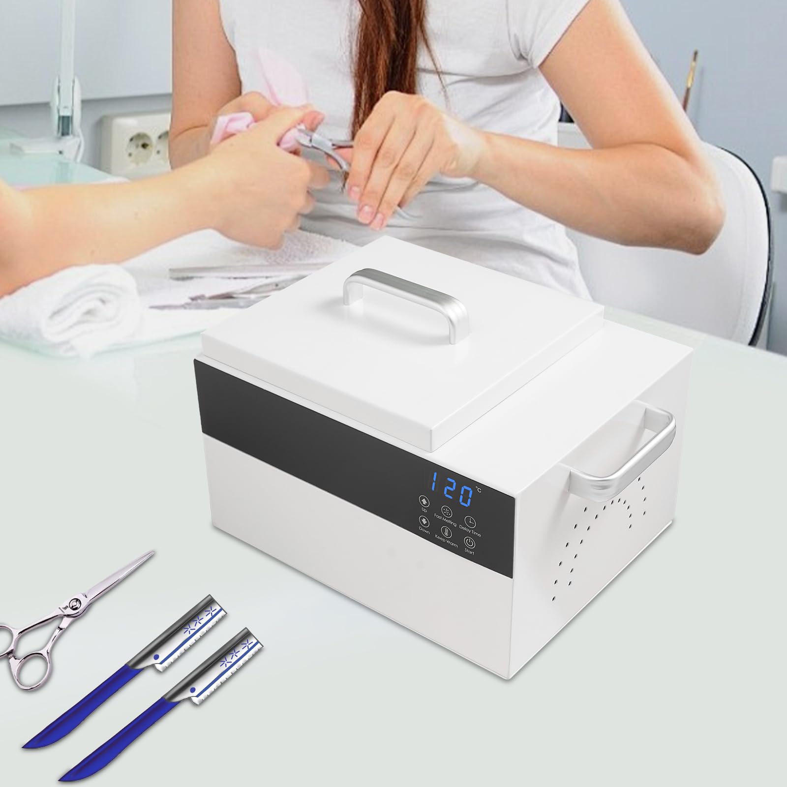 Professional Hair Removal Wax Warmer with Digital Temperature Control (86-275°F) - 5 Minute Quick Melt Wax Pot for Salon & Spa Use - Perfect for Bikini, Legs, Face & Body Hair Removal at Home or Professional Settings