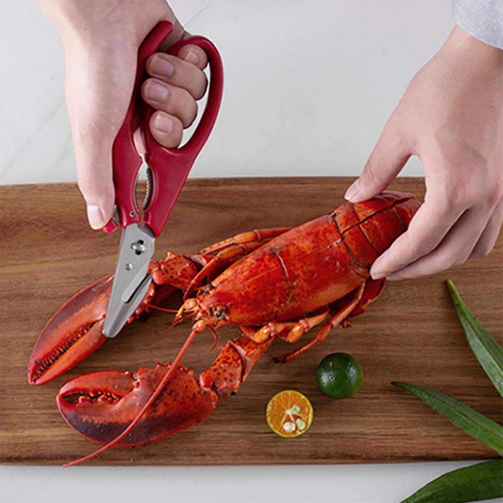 Premium Stainless Steel Seafood Scissors Set - Detachable Kitchen Shears for Lobster, Crab, Fish & Shrimp | Heavy Duty Seafood Tools for Shell Cracking & Food Prep | Perfect for Home Cooking & Restaurant Use