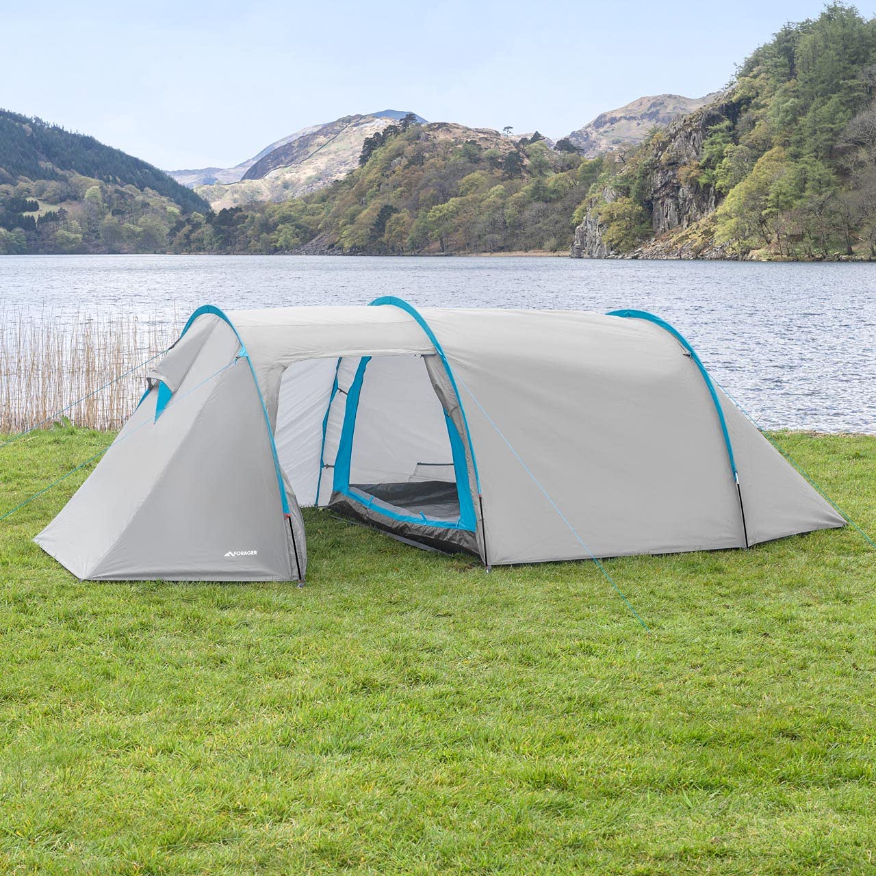 FORAGER Waterproof Camping Tents for 2-8 People - Lightweight Backpacking Tent with Rainfly & Carry Bag - Perfect for Hiking, Family Camping, Festivals & Outdoor Adventures