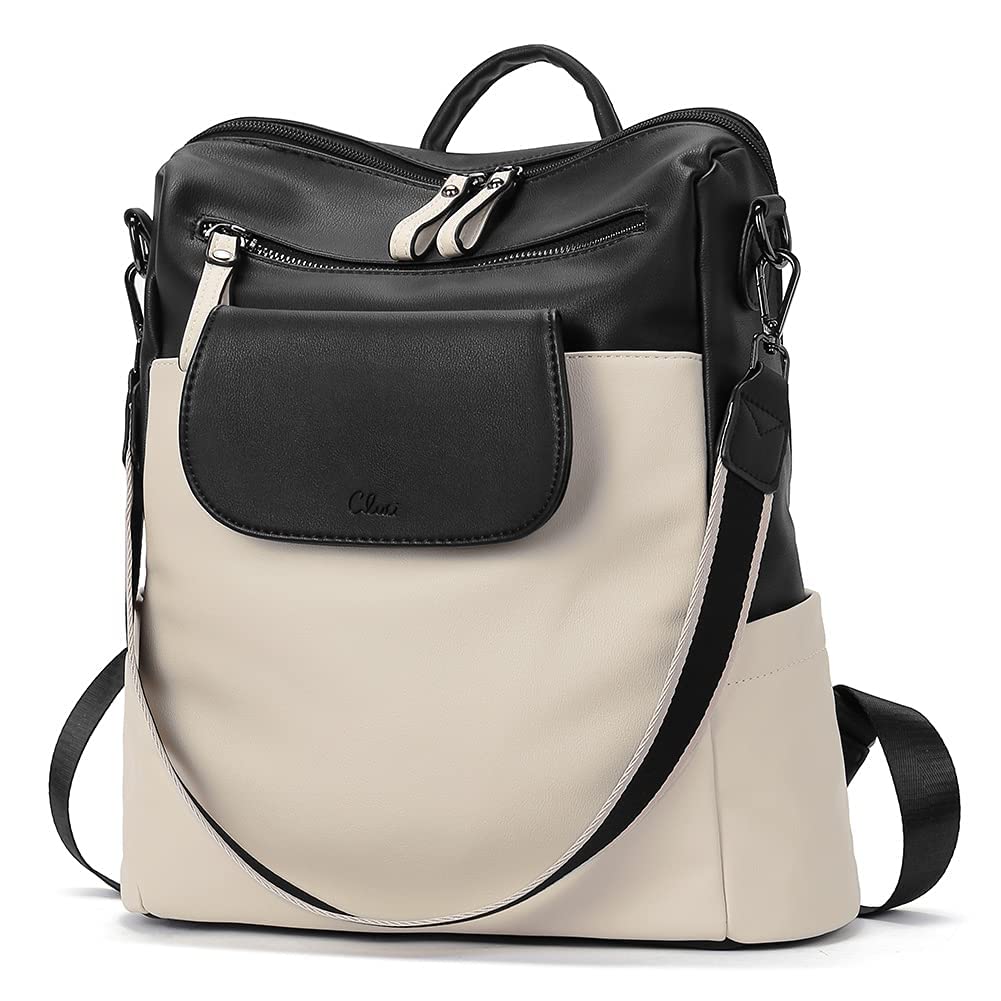 CLUCI Genuine Leather Backpack Purse for Women - Large Convertible Anti-Theft Travel Backpack Handbag | Perfect for Work, College & Weekend Getaways