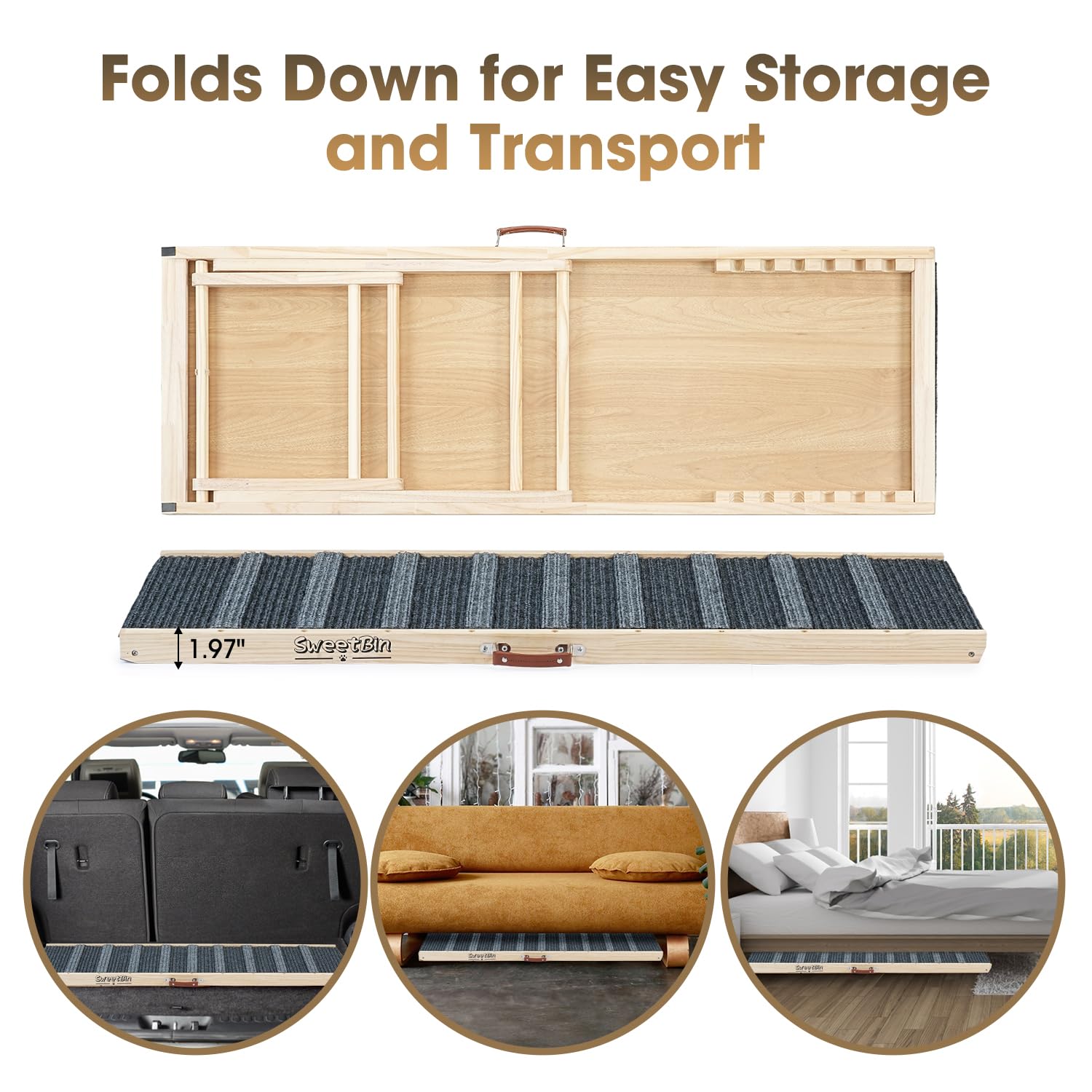 **Foldable Dog Ramp for High Beds & Cars - 51