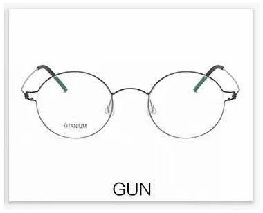 Aimee Men's Full Rim Round Screwless Titanium Eyeglasses 2248 - Lightweight & Durable Titanium Frame for Reading, Work & Everyday Use