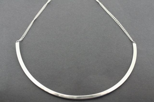 Elegant Sterling Silver Semi Circle Necklace for Women - Perfect for Everyday Wear, Gifts & Special Occasions