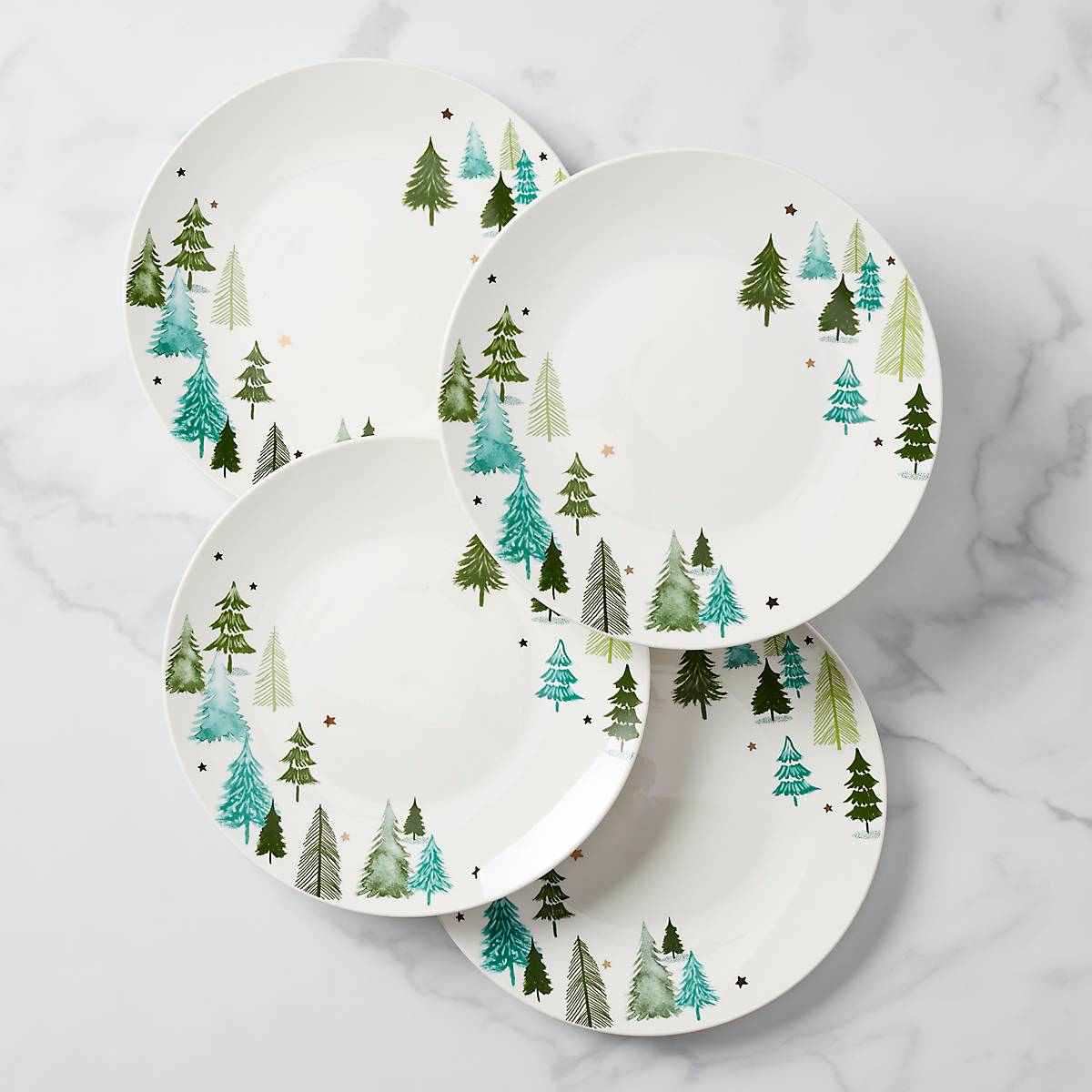 Premium Balsam Lane 10.5-Inch Dinner Plates Set of 4 - Elegant Porcelain Tableware for Fine Dining, Dinner Parties & Everyday Use