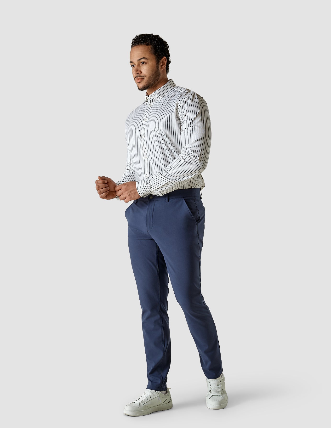Essential Slim Fit Pants for Men - Marine Blue Color - Perfect for Casual Wear, Office & Travel