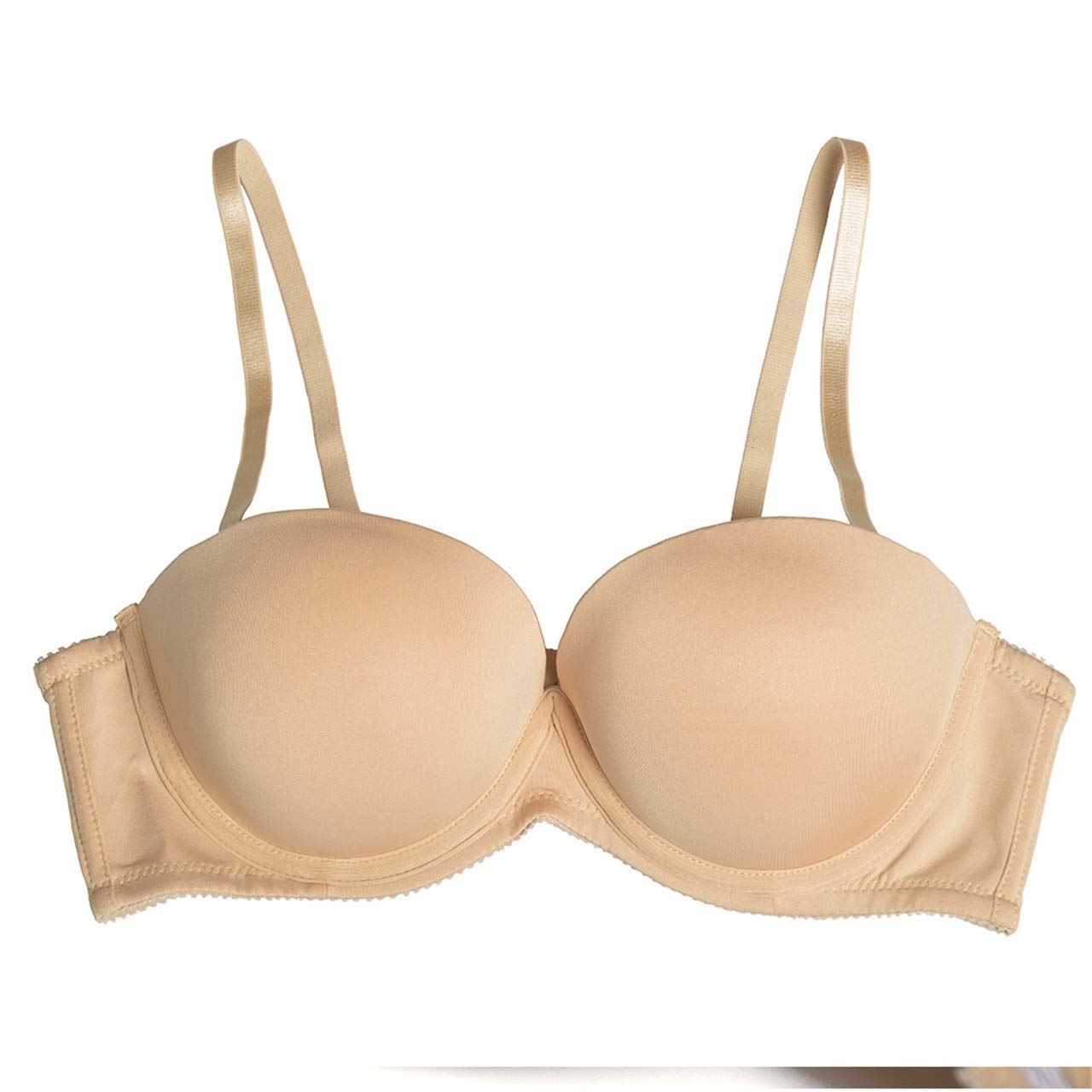 YANDW Strapless Convertible Push Up Bra - Heavy Padded Lift & Support, Adds 2 Cup Sizes, Multiway T-Shirt Bra for Women | Perfect for Evening Wear, Weddings & Everyday Comfort