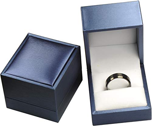Blue PU Ring Box