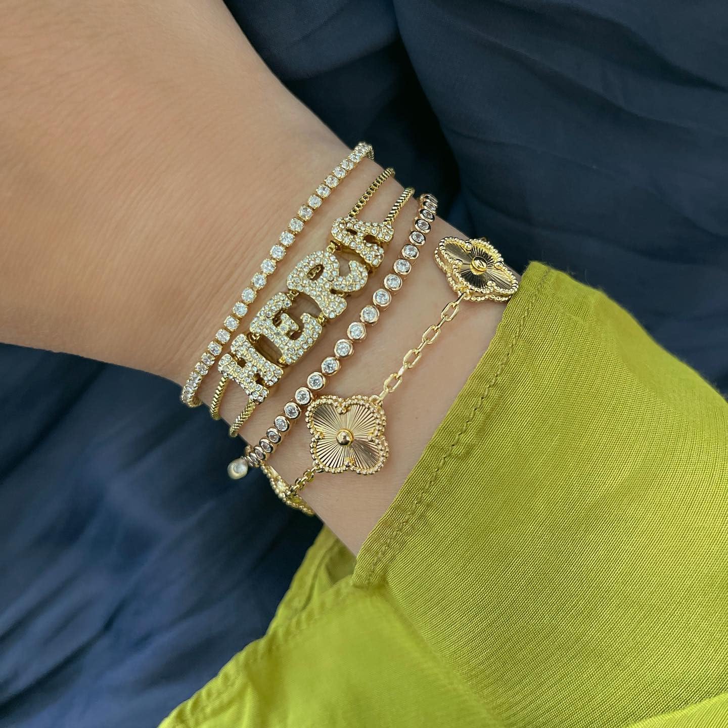 14K Gold Filled Tennis Bracelet for Women - 3mm Cubic Zirconia Classic Gold Link Bracelet - Adjustable 6.15/6.75/7.15 Inch - Elegant Jewelry Gift for Anniversary, Birthday & Special Occasions