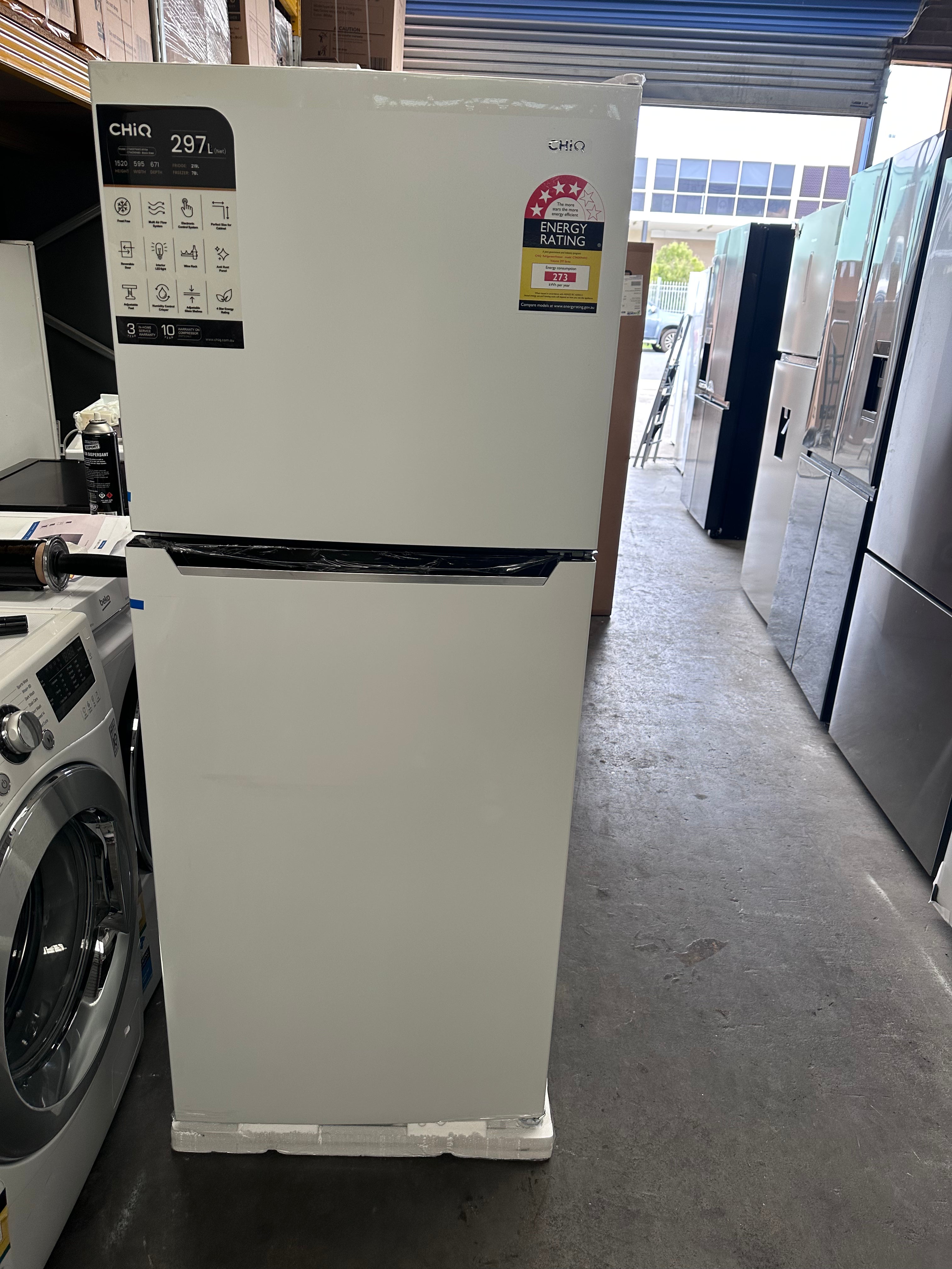 Brand New CHiQ 297L Top Mount Refrigerator CTM297NW3 - Energy Efficient, 5 Year Warranty - Perfect for Kitchens, Apartments & Small Homes
