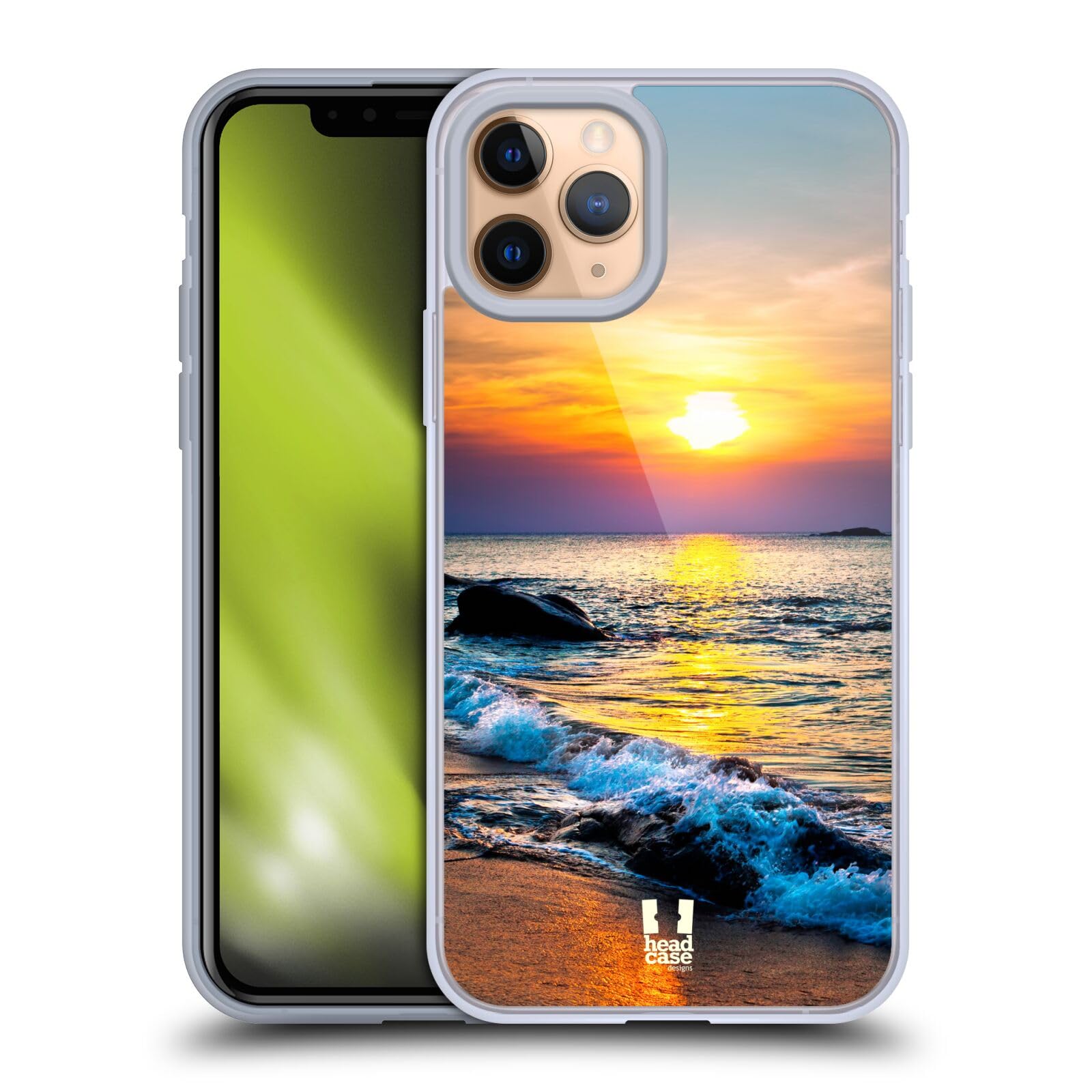 Colorful Sunset Over The Sea Beautiful Beaches Soft Gel Case for Apple iPhone 11 Pro - Durable Protective Cover with Stylish Design, Perfect for Beach Vacations, Outdoor Adventures & Daily Use