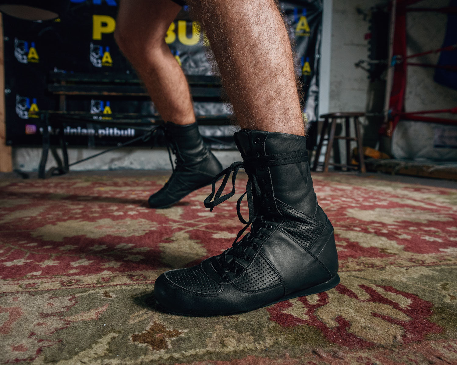 TITLE Boxing High Top Leather Boxing Shoes for Men & Women - Professional Training, Sparring & Competition - Lightweight, Durable & Comfortable for Boxing, MMA & Kickboxing