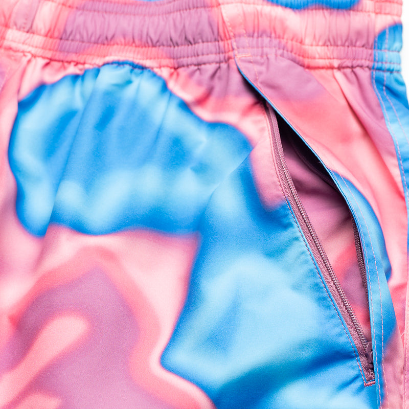 BAPE Liquid Camo One Point Beach Shorts for Men - Pink Swim Trunks, Quick-Dry & Comfortable for Swimming, Surfing, and Summer Vacations