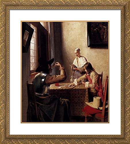Gold Ornate Wood Frame with Double Matting