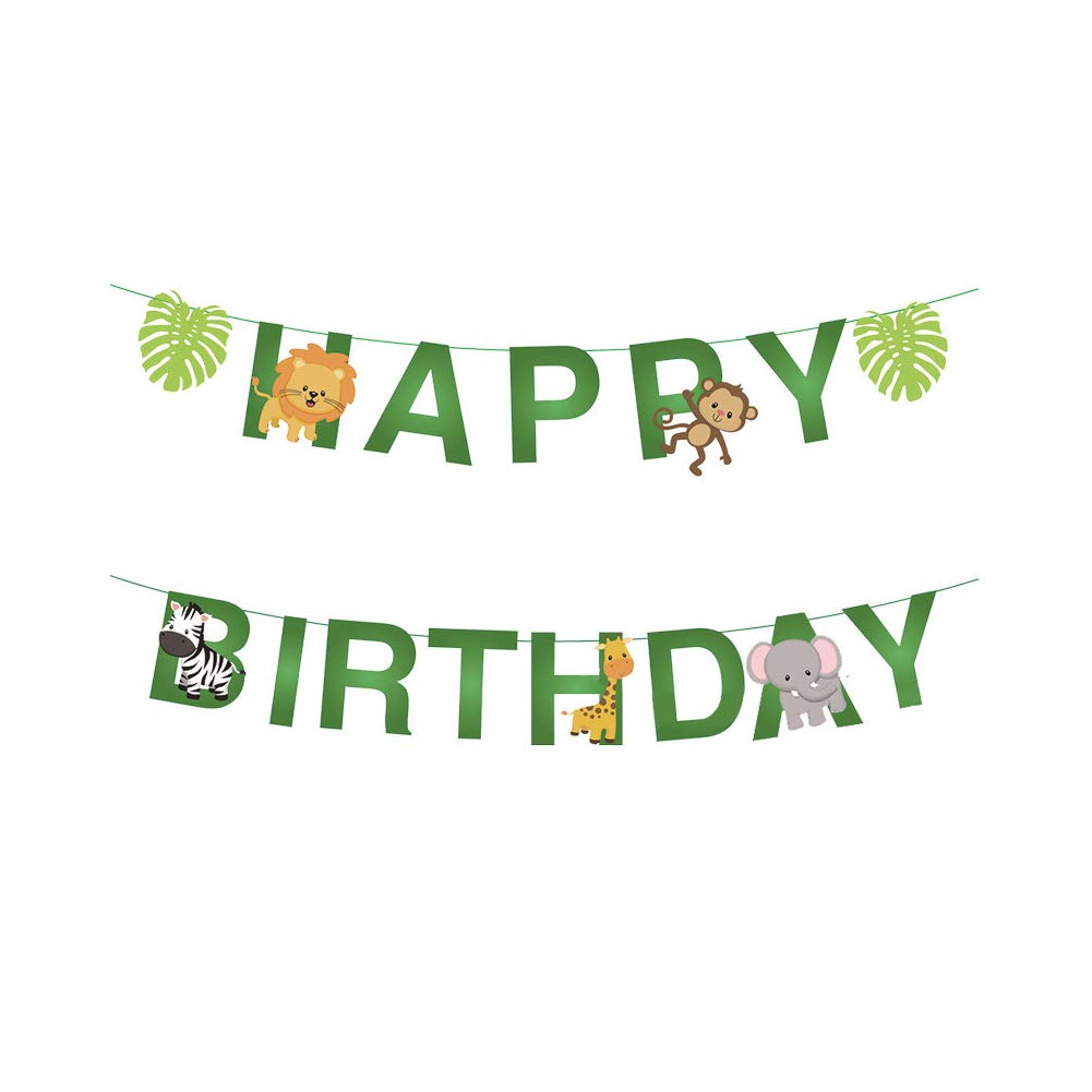 61 PCS Jungle Animal Birthday Party Decorations Set - Tiger & Giraffe Balloons, Cake Toppers - Perfect for Kids Birthday, Baby Shower, Christmas & Halloween Parties - Create Wild Jungle Theme for Weekend Banquets & Family Celebrations