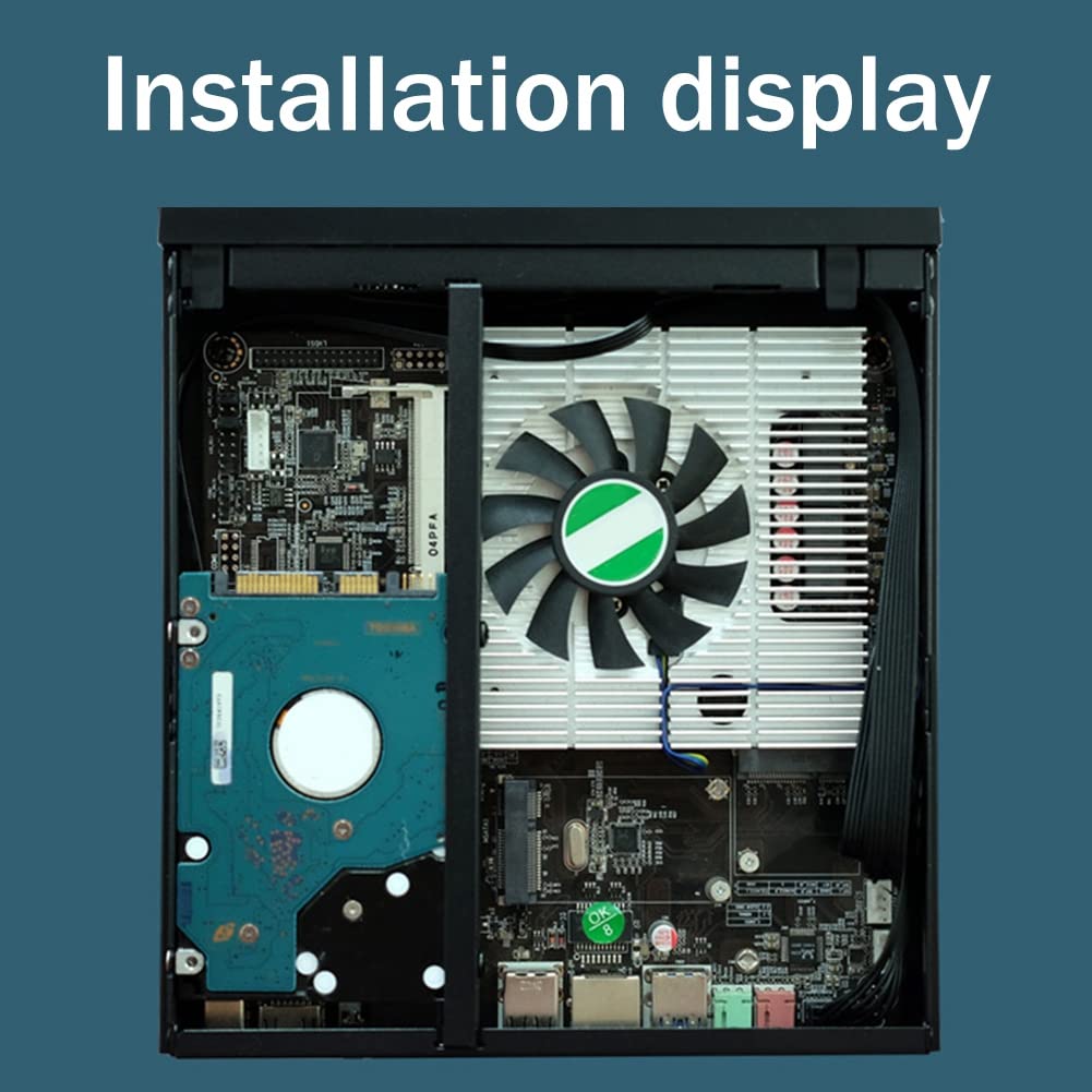 Pitxsgsia DX01 Ultra Slim Mini ITX PC Case - Compact Desktop Computer Chassis with USB 2.0 Ports & Adjustable Feet | Perfect for Home Office, HTPC, and Space-Saving Gaming Rigs