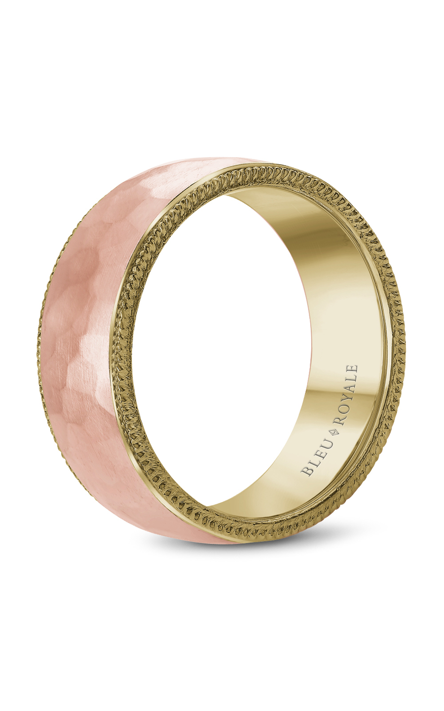 Bleu Royale Men's Wedding Band Ring RYL 018RY85 - 14K Gold Plated Tungsten Carbide Comfort Fit - Perfect for Engagement, Anniversary & Special Occasions