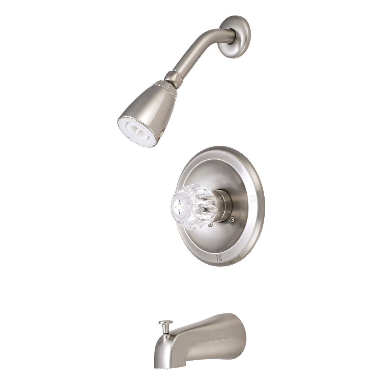 Americana KB538 Single Handle Tub and Shower Faucet in Brushed Nickel - Perfect for Bathroom Renovation & Modern Home Decor