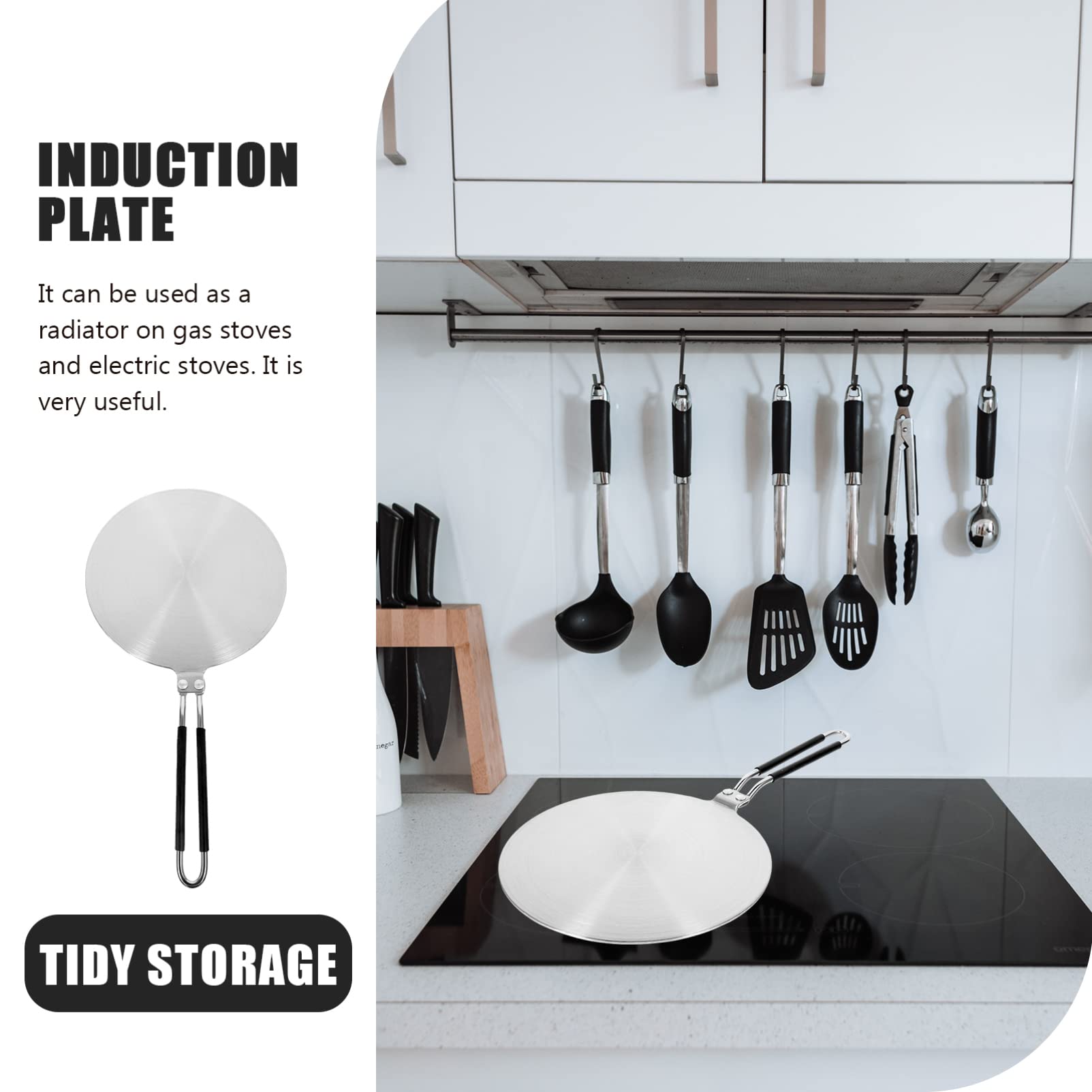 **Stainless Steel Induction Cooker to Gas Stove Adapter Plate - Heat Diffuser & Converter Disk for Safe Cooking | Perfect for Camping, RV, and Home Kitchens**