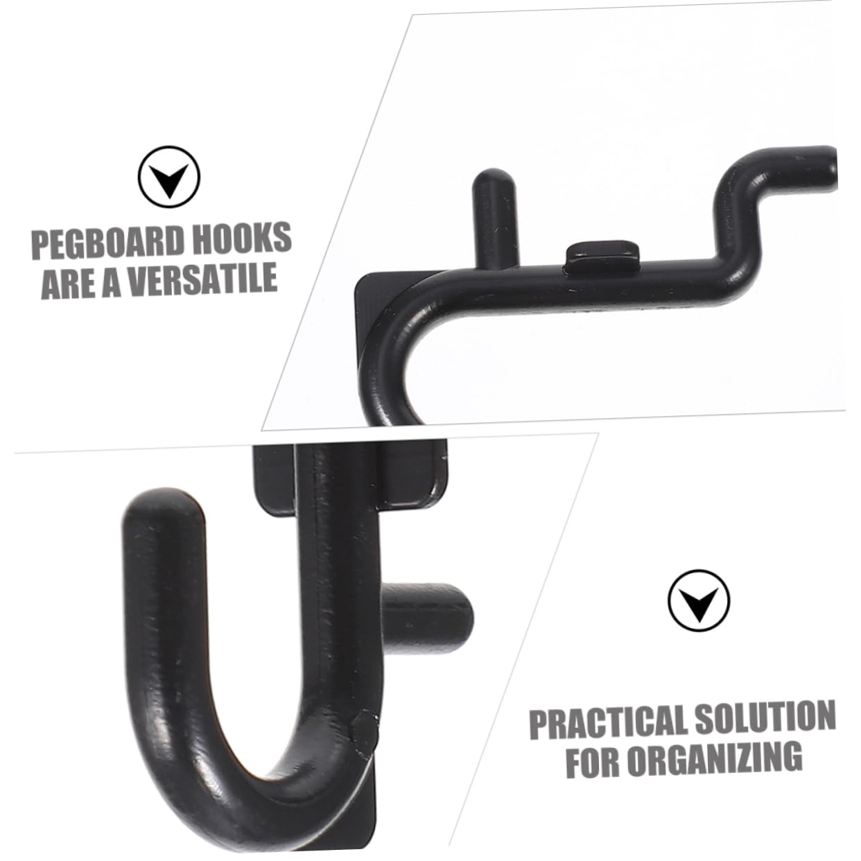 Veemoon 30-Piece Garage Storage Hook Set - Universal Tool Organizer Pegboard Hooks, Durable Plastic Tool Holder for DIY, Home & Workshop Organization (Perfect for Wall-Mounted Tool Storage & Garage Shelving Systems)
