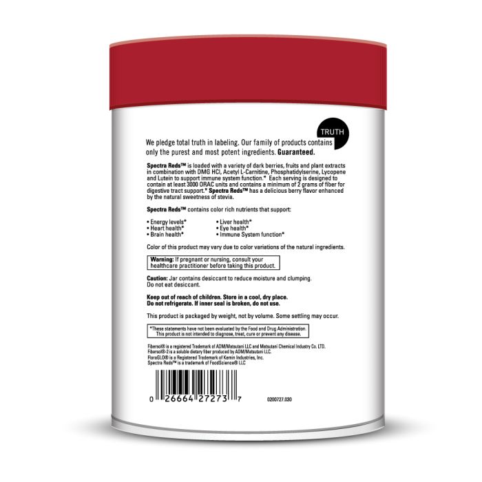 Davinci Labs Spectra Reds - 30 Capsules | Antioxidant & Cellular Support Supplement for Energy & Vitality | Ideal for Active Lifestyles & Wellness Routines