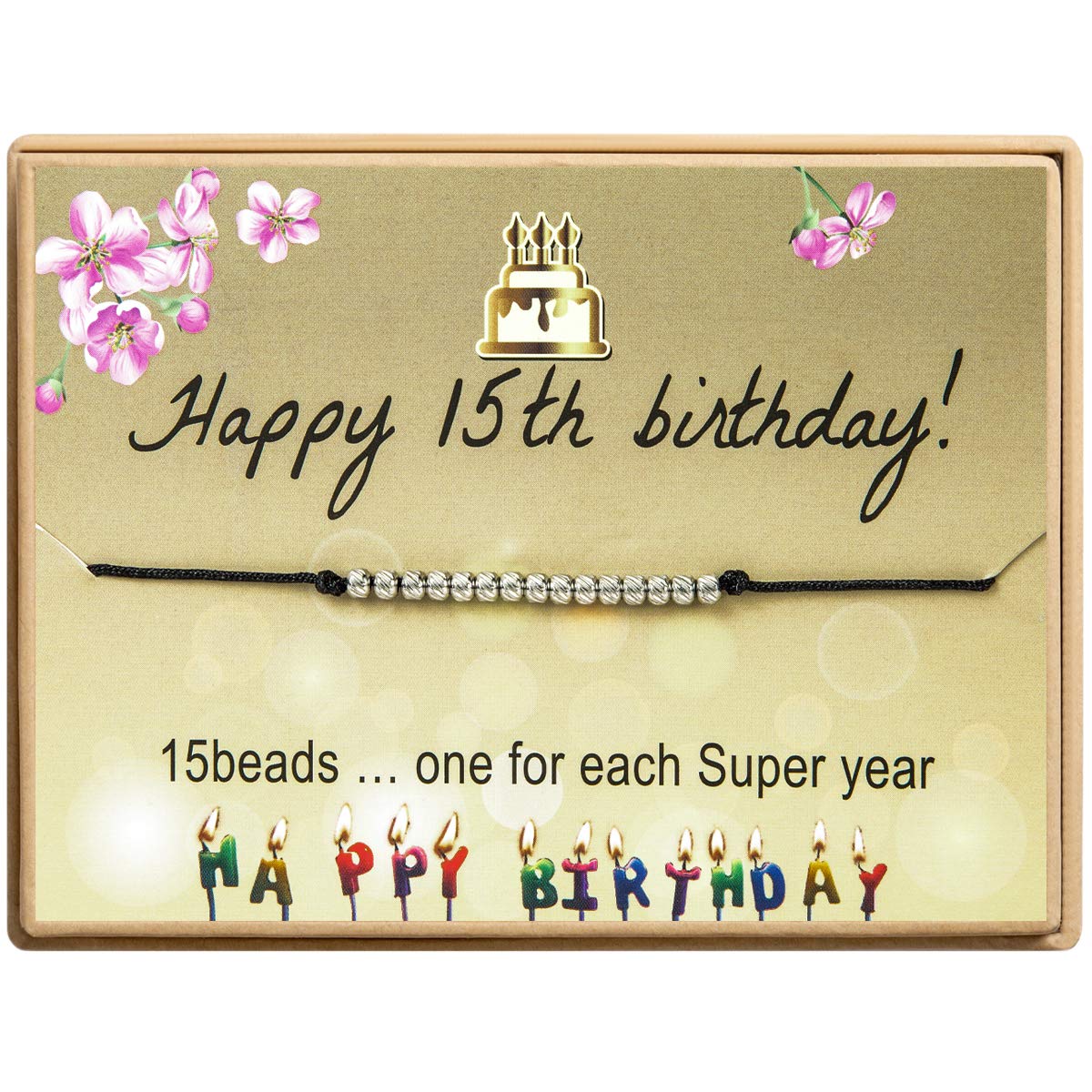 SANNYRA Sweet 16 Birthday Bracelet for Women - Stainless Steel Bead Jewelry Gift for Daughter, Girlfriend, or Sister - Perfect for Sweet Sixteen Parties, Graduation, and Special Occasions