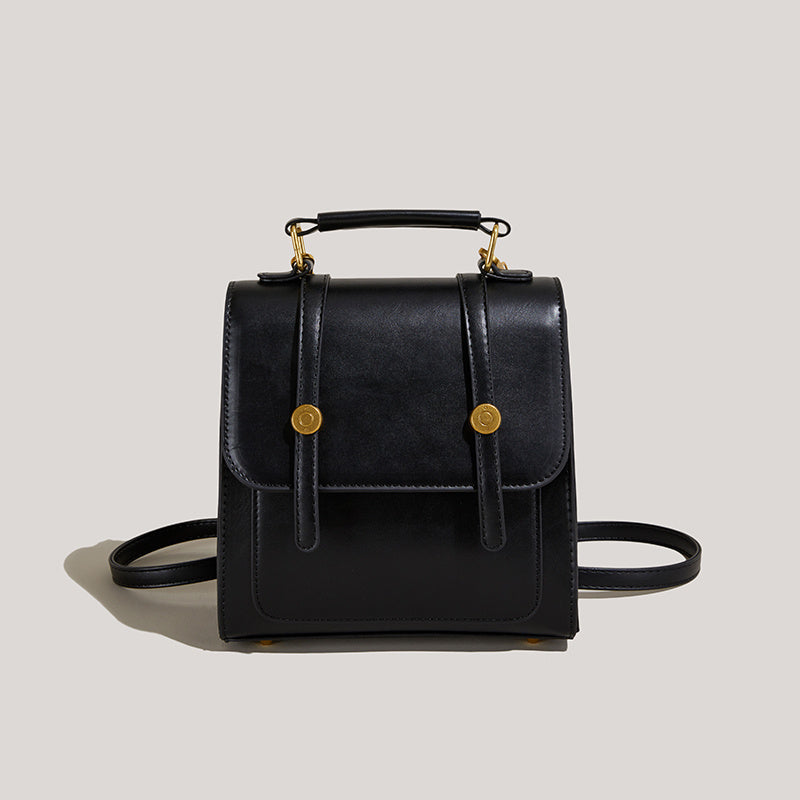 Vegan Leather Crossbody Backpack with Buckle - Stylish Shoulder Bag for Women & Men | Perfect for Travel, Work, School & Daily Commute