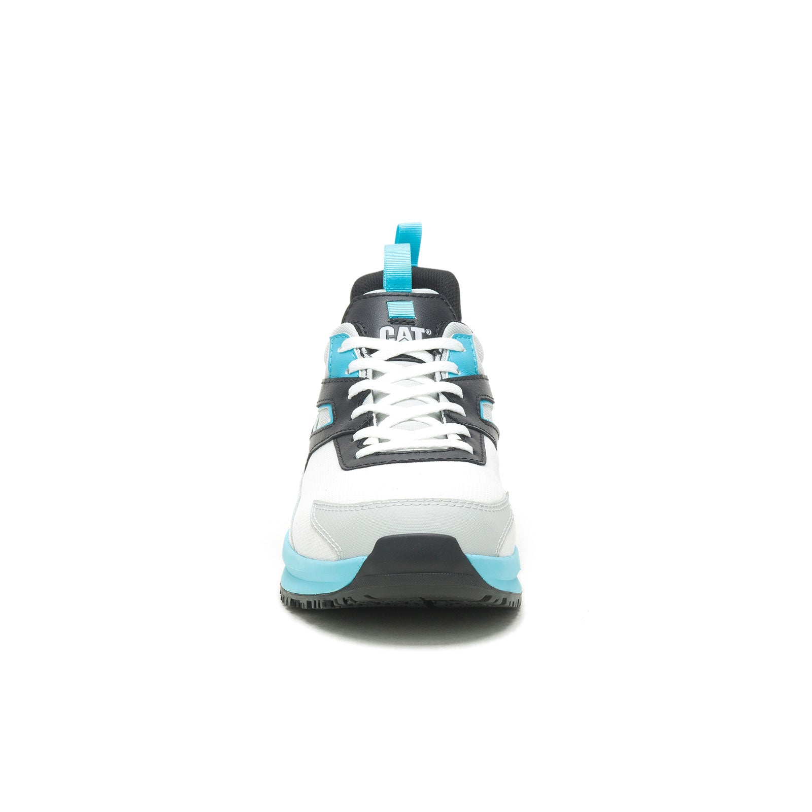 Streamline Runner Composite Toe Work Shoes for Men - Lightweight Safety Shoes with Slip-Resistant Sole, White & Blue - Perfect for Construction, Warehouse & Industrial Work