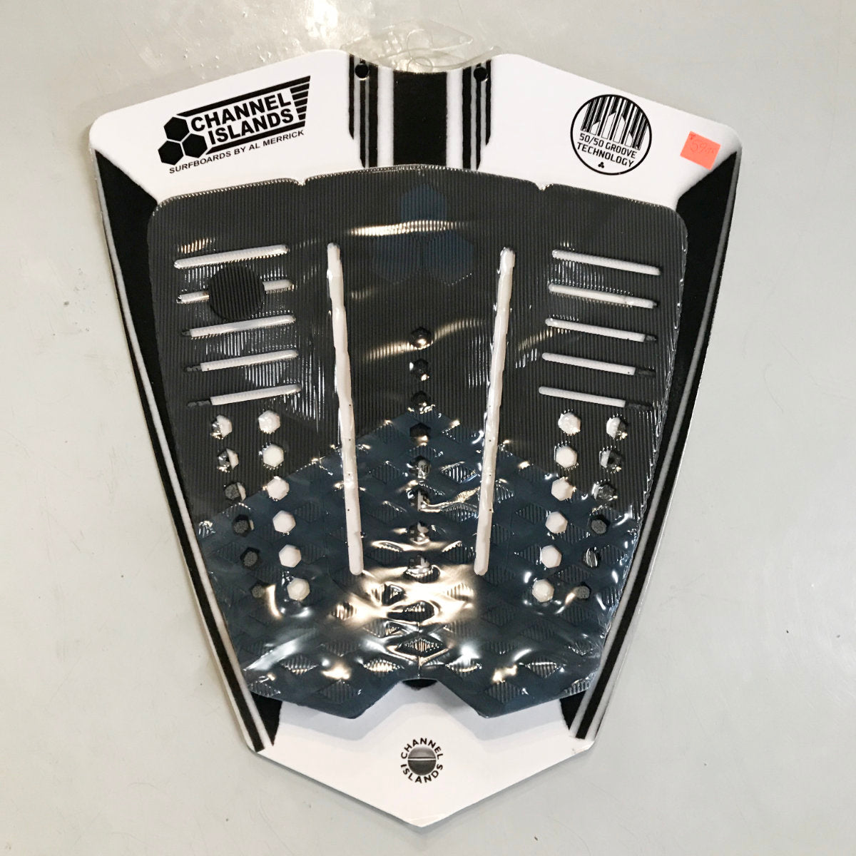 Channel Islands 50/50 Traction Flat Deck Pads - Black/Indigo - Non-Slip Surfboard Traction for Enhanced Grip & Control - Perfect for Surfing, Paddleboarding & Water Sports