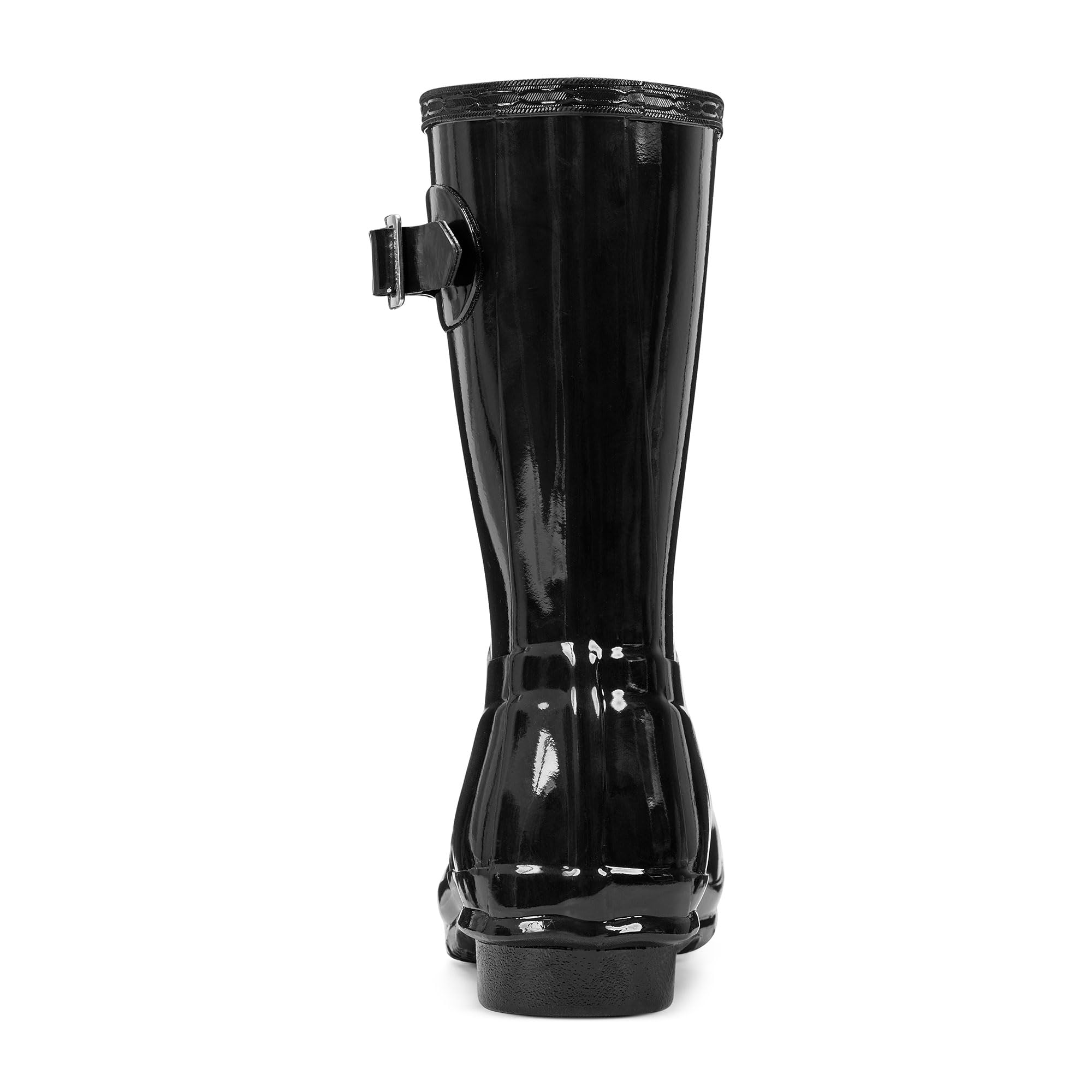 Hunter Women's Original Short Gloss Rain Boots - Waterproof Chelsea Rain Booties for Women - Fashionable Wet Weather Footwear for Walking, Gardening & Outdoor Activities