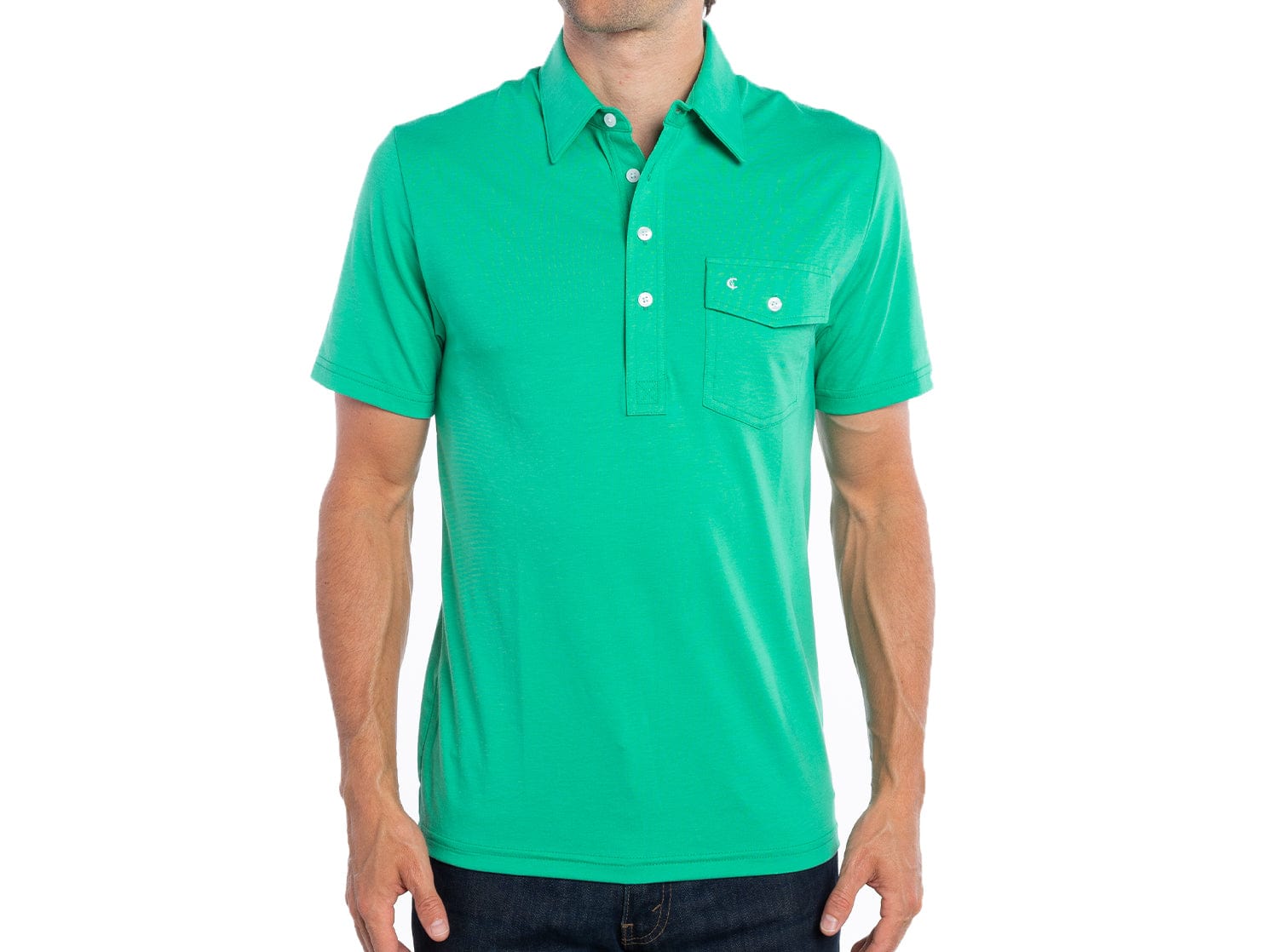 Performance Golf Shirt for Men - Breathable & Moisture-Wicking Polo - Perfect for Golf, Tennis & Casual Wear - Green